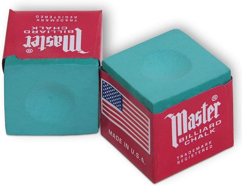Master Chalk Master Billiard Pool Cue Chalk Premium Quality - 1 Dozen - Made in The USA + 2 pcs of Quality Billiard Pool Table Spots by Tweeten Fibre Co. - Image 2